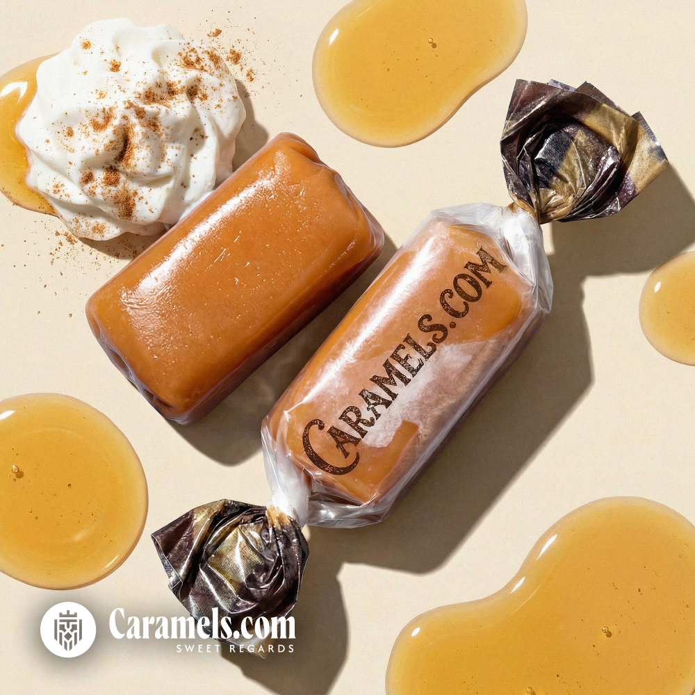 Butter Rum Caramels by Caramels.com in original product packaging